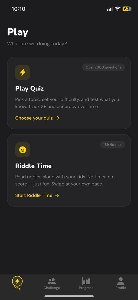 Play screen